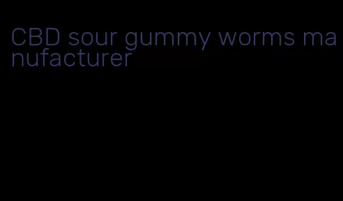 CBD sour gummy worms manufacturer