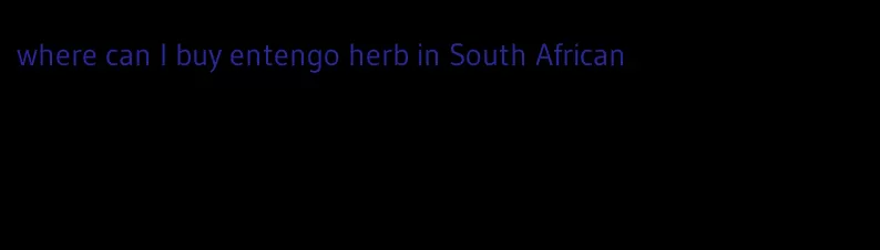 where can I buy entengo herb in South African