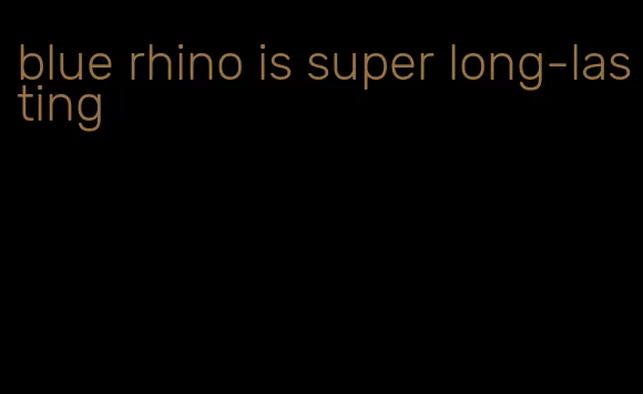 blue rhino is super long-lasting