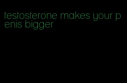 testosterone makes your penis bigger
