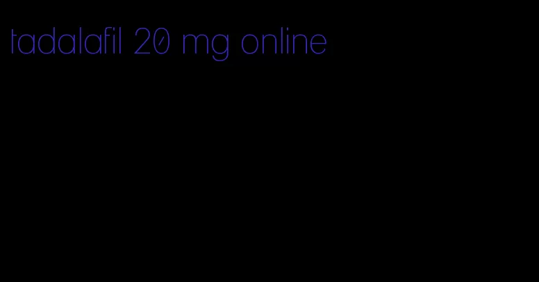 tadalafil 20 mg online
