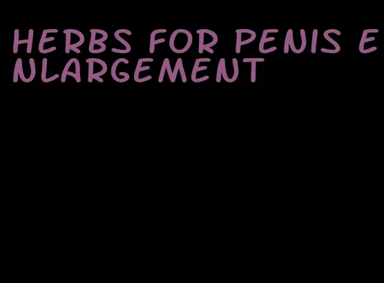 herbs for penis enlargement