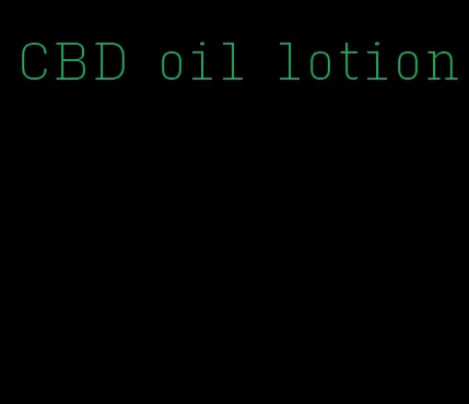 CBD oil lotion