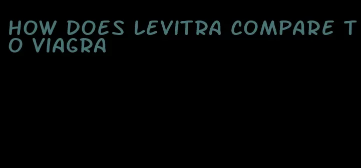 how does Levitra compare to viagra