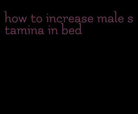how to increase male stamina in bed