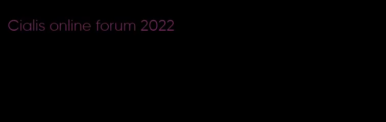 Cialis online forum 2022
