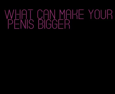 what can make your penis bigger