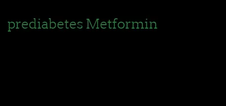 prediabetes Metformin