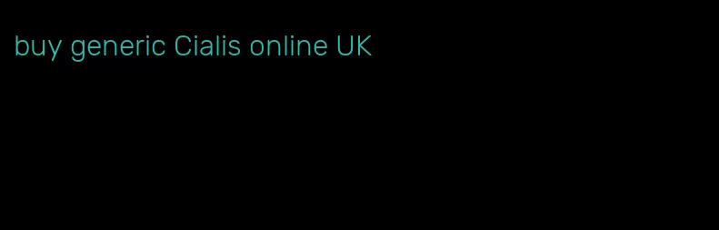 buy generic Cialis online UK