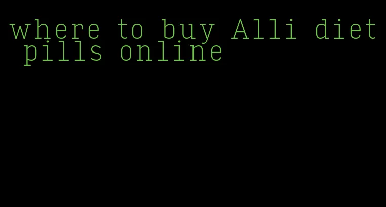 where to buy Alli diet pills online