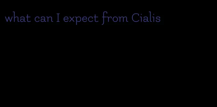 what can I expect from Cialis