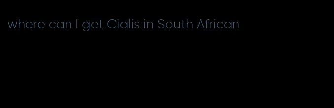 where can I get Cialis in South African