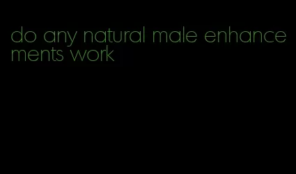 do any natural male enhancements work