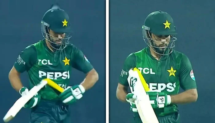 محمد حارث کا غصے میں بیٹ توڑنا تنازع کا باعث، سوشل میڈیا پر ملا جلا ردِعمل