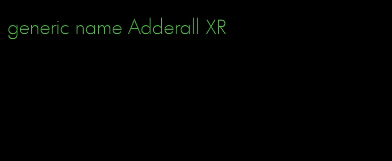 generic name Adderall XR